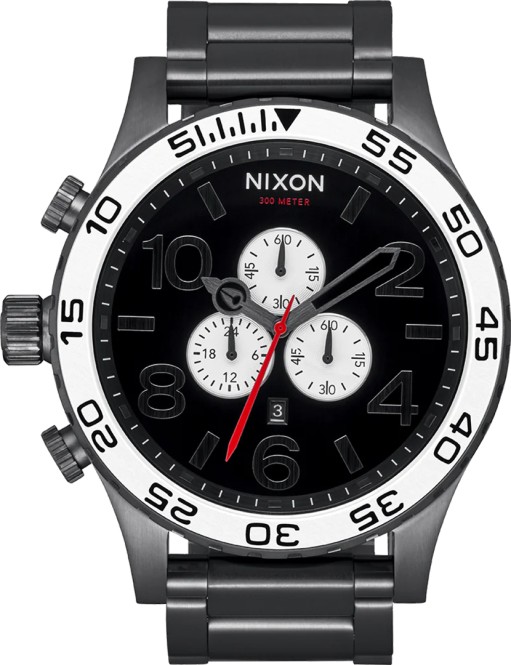 NIXON 51-30 CHRONO Uhr black/white/gunmetal