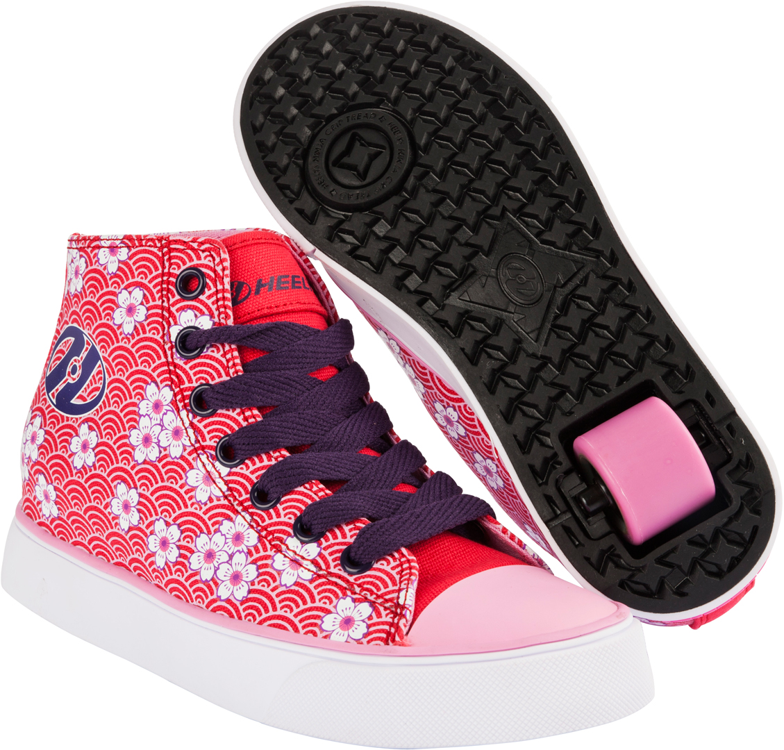 HEELYS veloz zapato 2016 rosa/Flower Print zapatos con ruedas | eBay